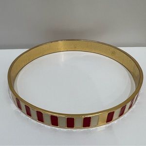 Gorjana gold bangle with red and white
